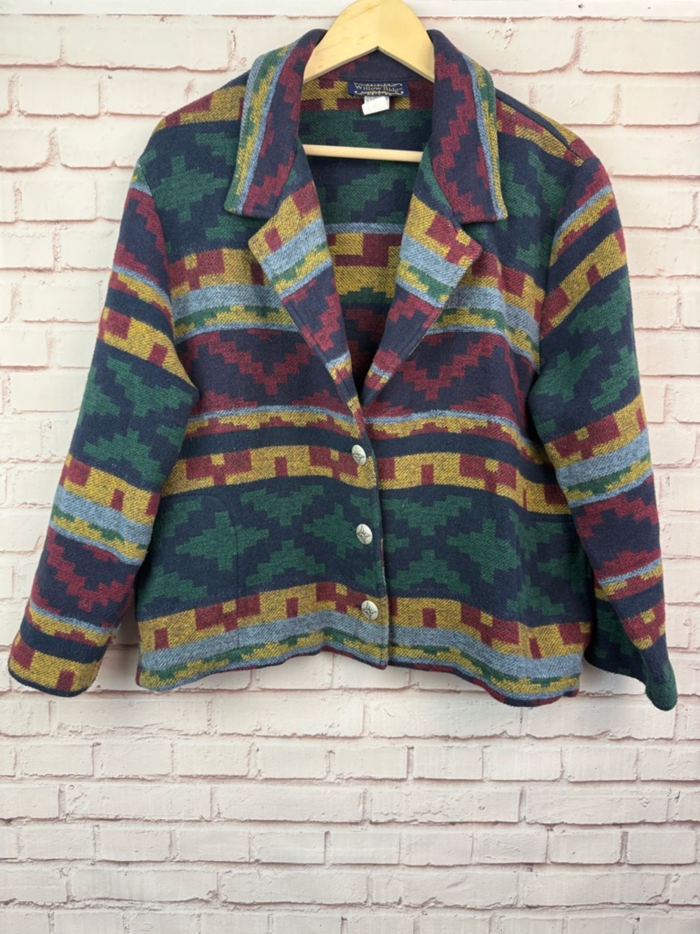 Willow Ridge Multicolor Southwestern Wool-Blend Jacket